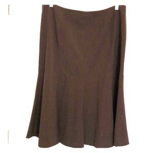 Eddie Bauer A line skirt w flare in brown